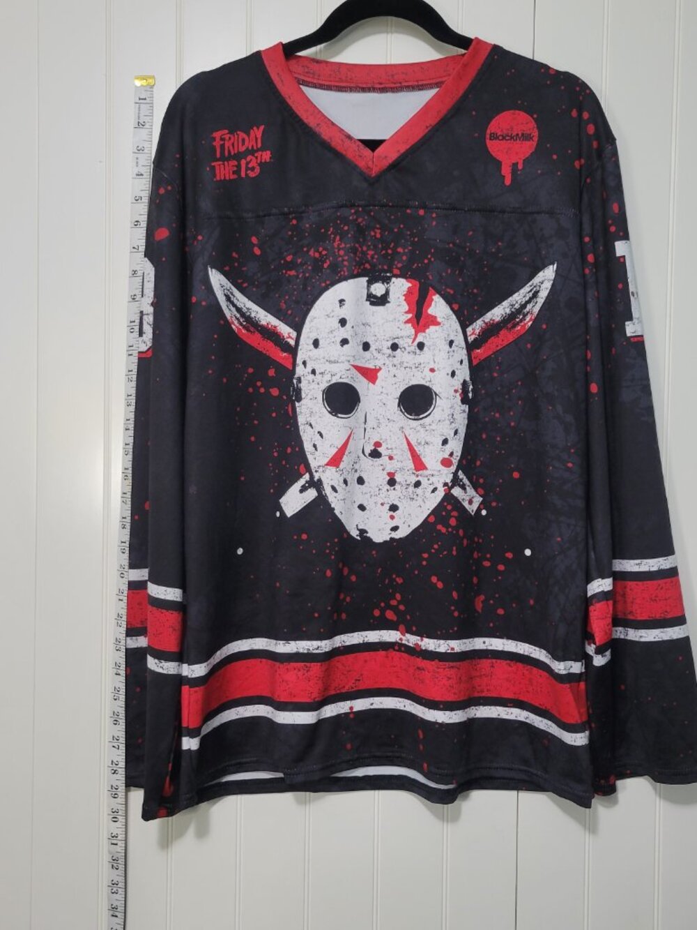 BlackMilk Jason Voorhees Friday 13th Horror Goth Grunge Goalie Hockey Jersey M - Picture 14 of 16